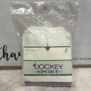 Jockey Vintage Y2K White Tube Socks 6 Pair Fits Men’s Size 7–12 New in Package